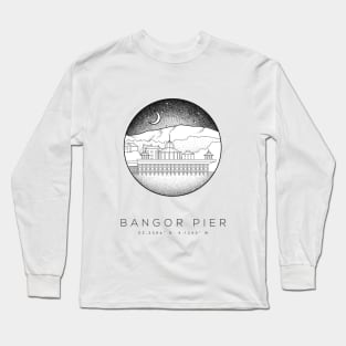 Bangor Pier Dotwork, Snowdonia North Wales Long Sleeve T-Shirt